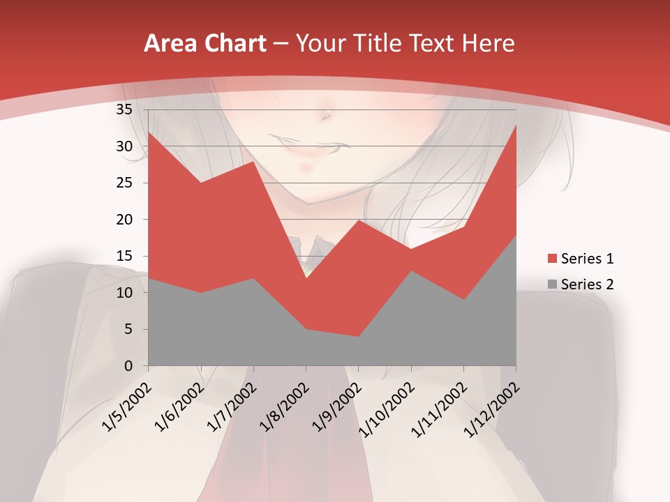 A Woman With A Red Tie And A White Shirt PowerPoint Template