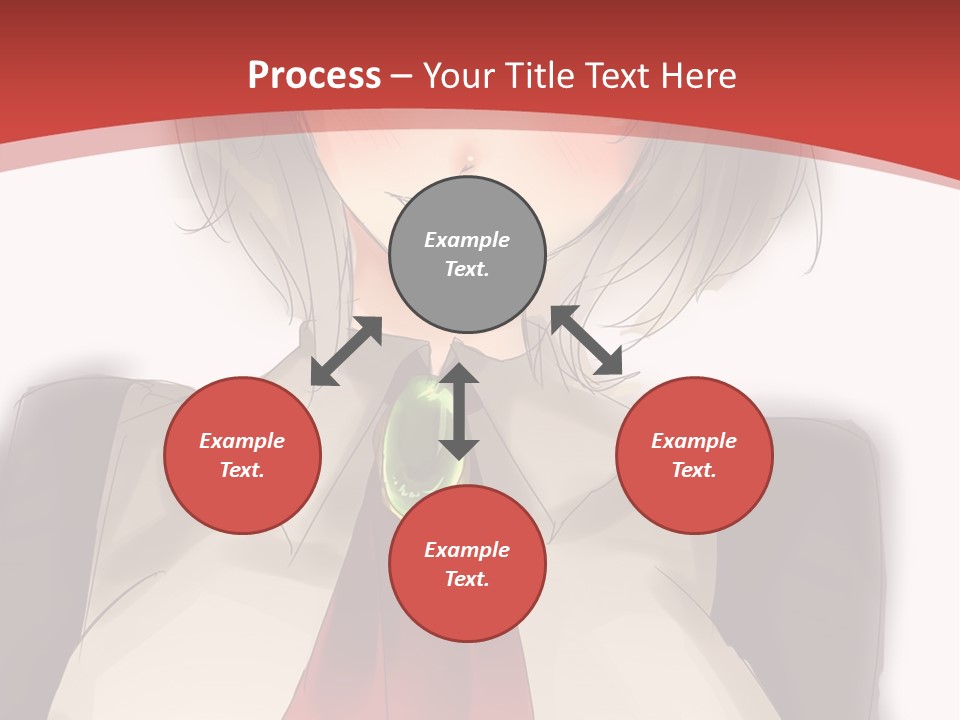 A Woman With A Red Tie And A White Shirt PowerPoint Template
