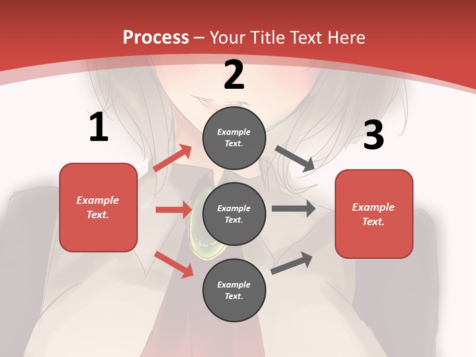 A Woman With A Red Tie And A White Shirt PowerPoint Template