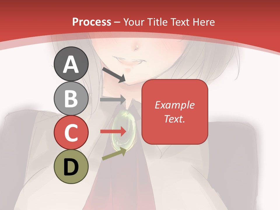 A Woman With A Red Tie And A White Shirt PowerPoint Template