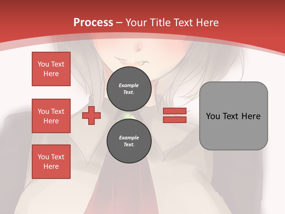 A Woman With A Red Tie And A White Shirt PowerPoint Template