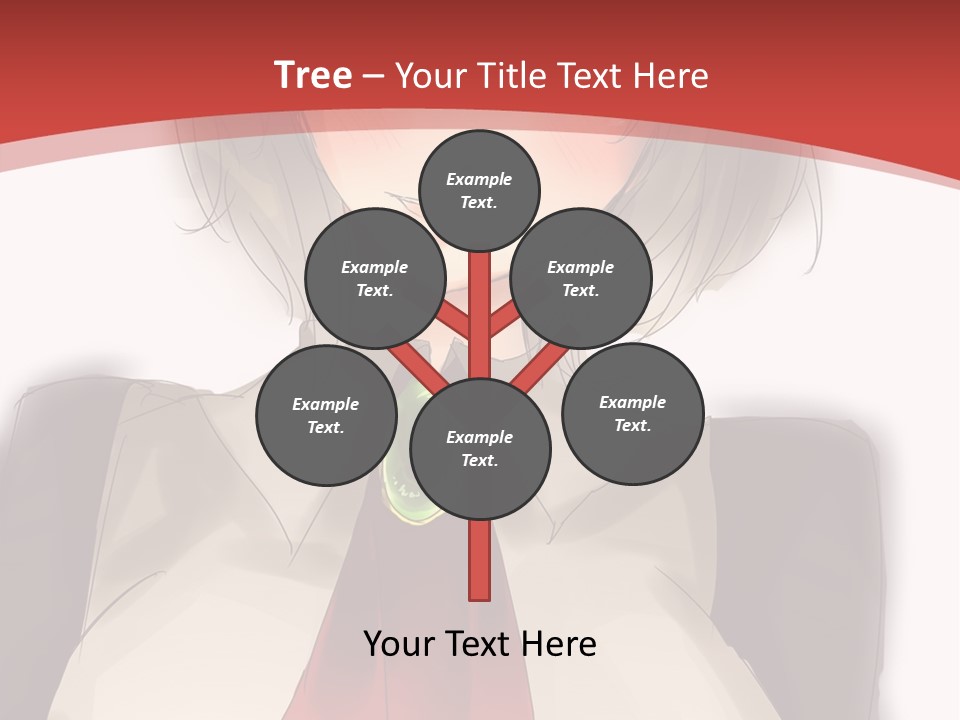 A Woman With A Red Tie And A White Shirt PowerPoint Template