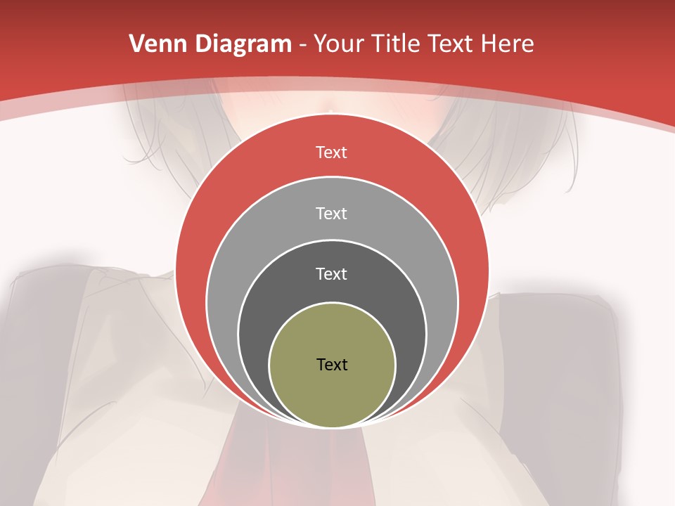 A Woman With A Red Tie And A White Shirt PowerPoint Template