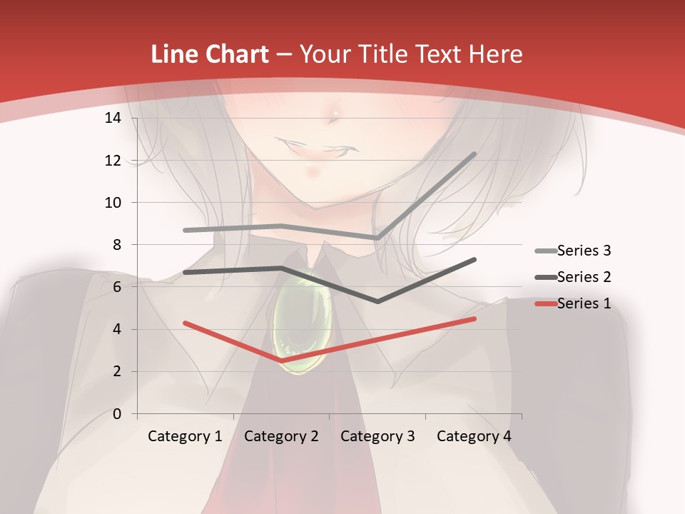 A Woman With A Red Tie And A White Shirt PowerPoint Template