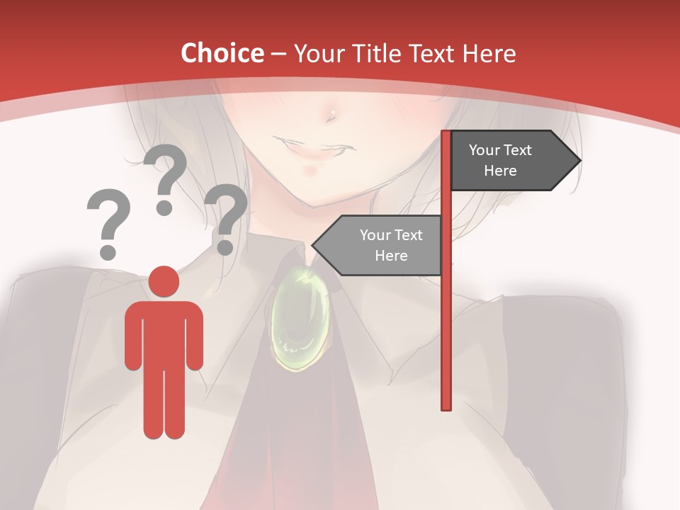 A Woman With A Red Tie And A White Shirt PowerPoint Template
