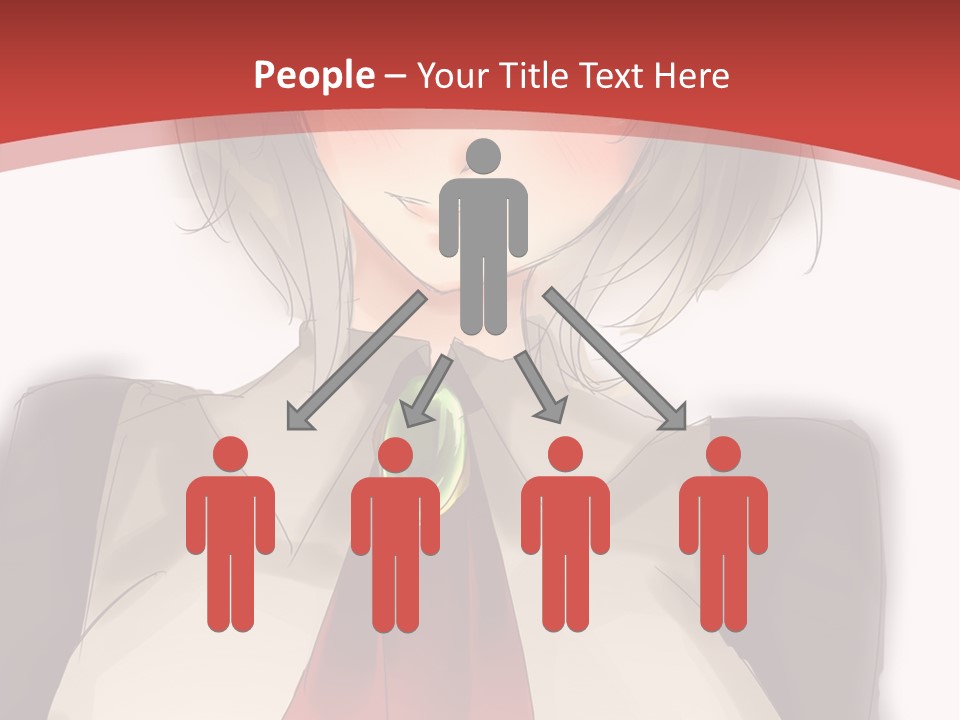 A Woman With A Red Tie And A White Shirt PowerPoint Template