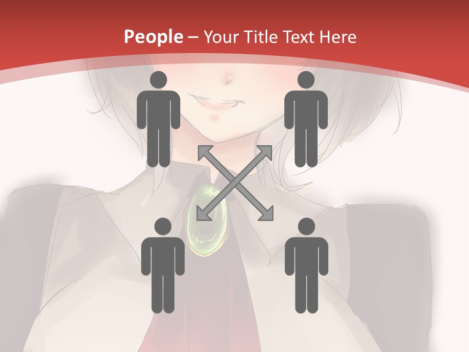A Woman With A Red Tie And A White Shirt PowerPoint Template