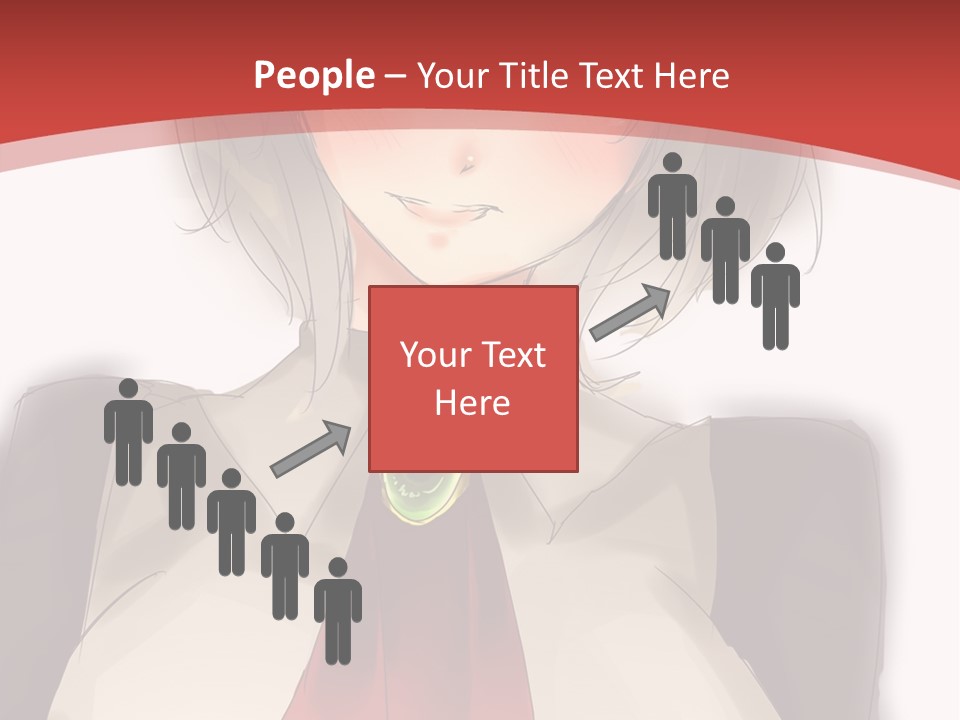 A Woman With A Red Tie And A White Shirt PowerPoint Template