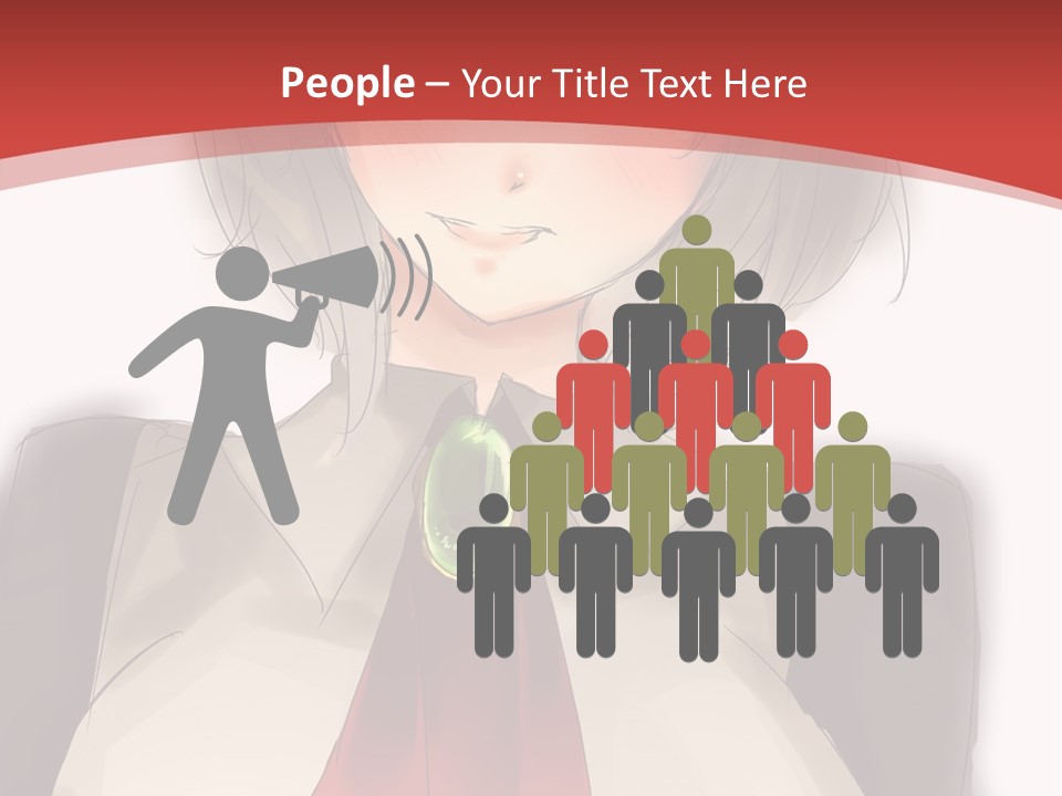 A Woman With A Red Tie And A White Shirt PowerPoint Template