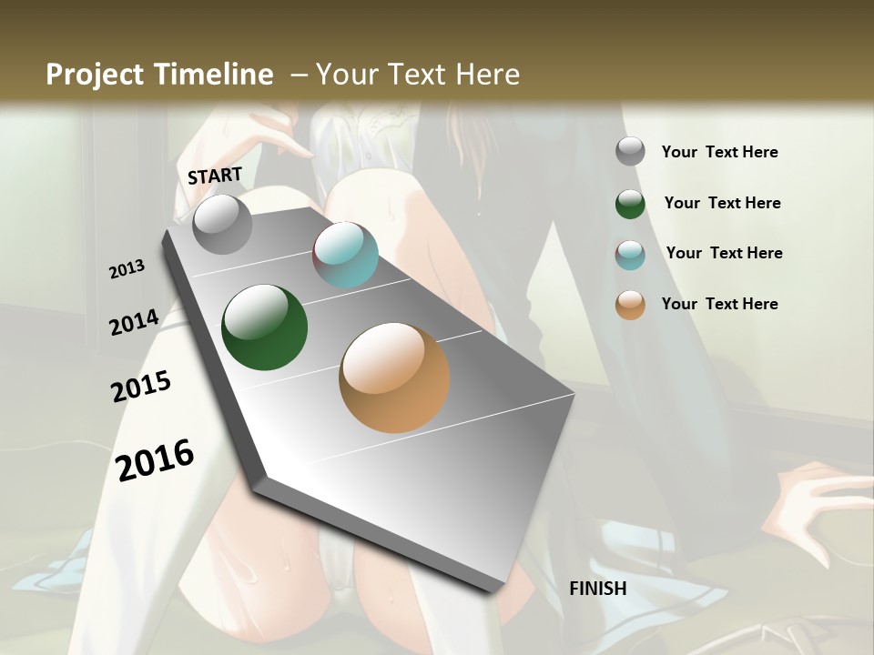 A Girl Sitting On The Floor With Her Legs Crossed PowerPoint Template