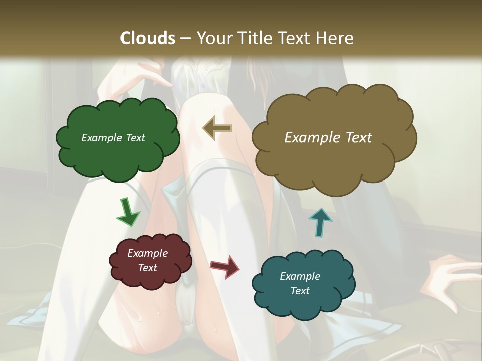 A Girl Sitting On The Floor With Her Legs Crossed PowerPoint Template