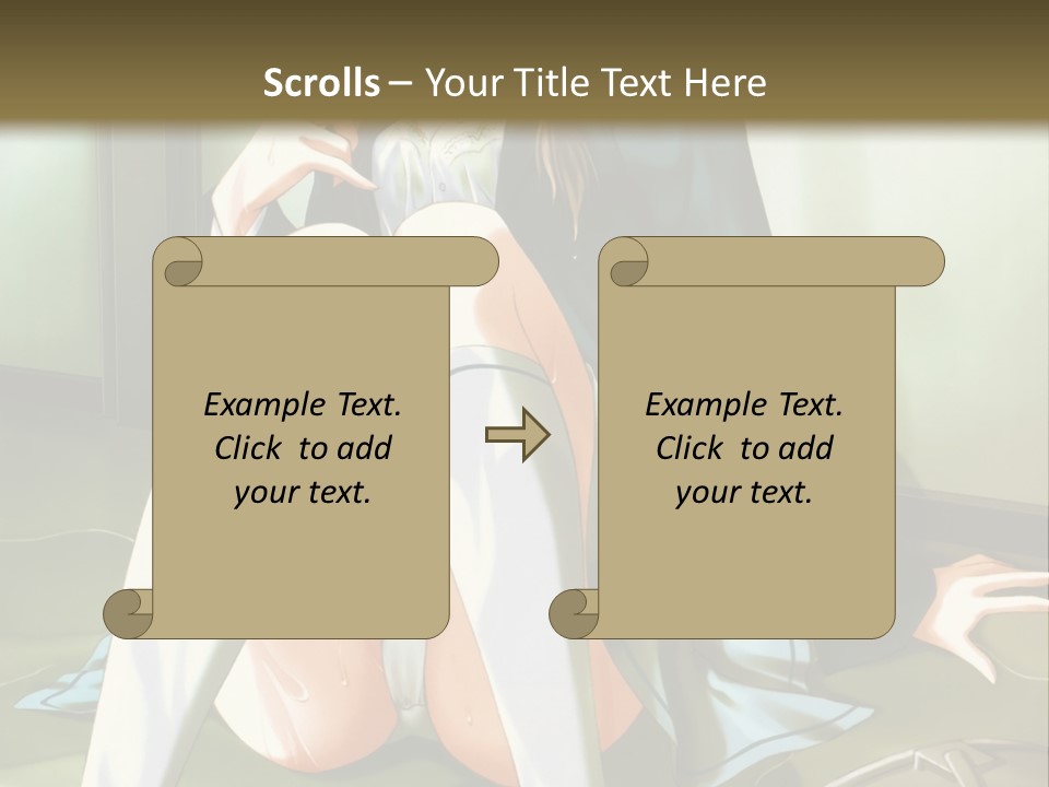 A Girl Sitting On The Floor With Her Legs Crossed PowerPoint Template