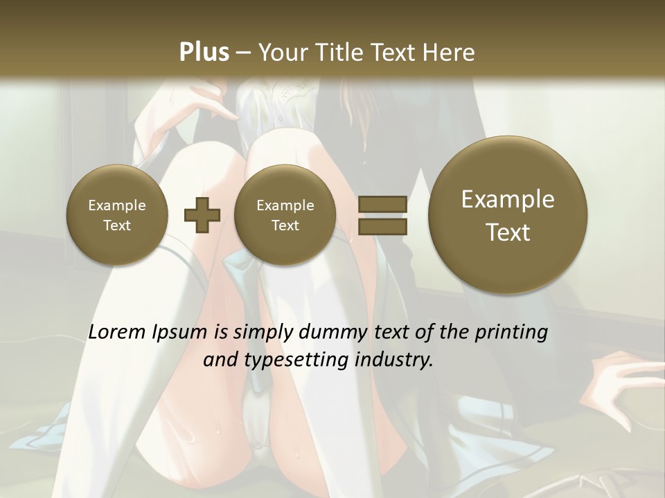 A Girl Sitting On The Floor With Her Legs Crossed PowerPoint Template