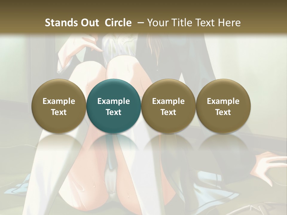 A Girl Sitting On The Floor With Her Legs Crossed PowerPoint Template