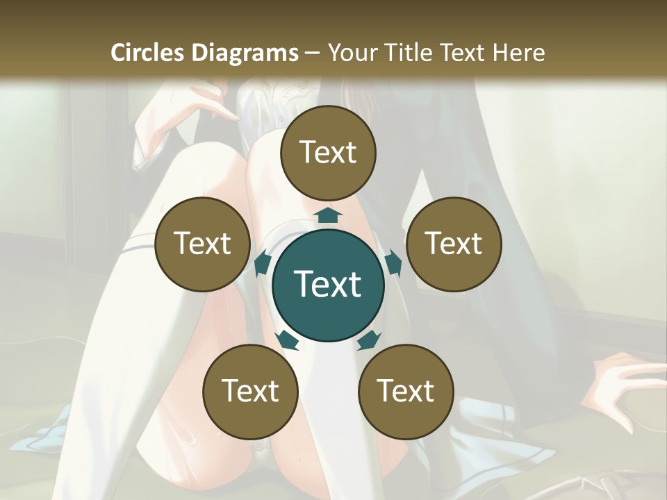 A Girl Sitting On The Floor With Her Legs Crossed PowerPoint Template