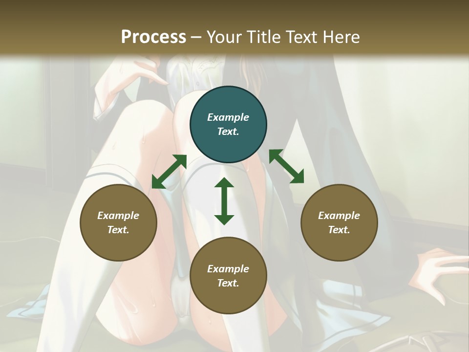 A Girl Sitting On The Floor With Her Legs Crossed PowerPoint Template