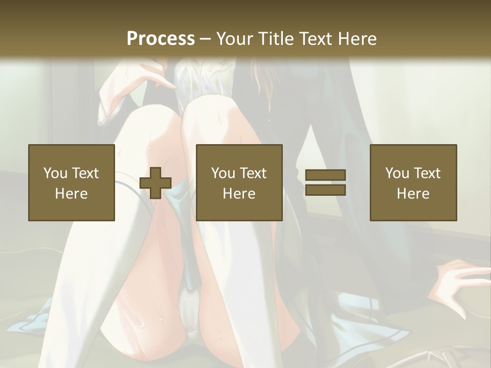 A Girl Sitting On The Floor With Her Legs Crossed PowerPoint Template