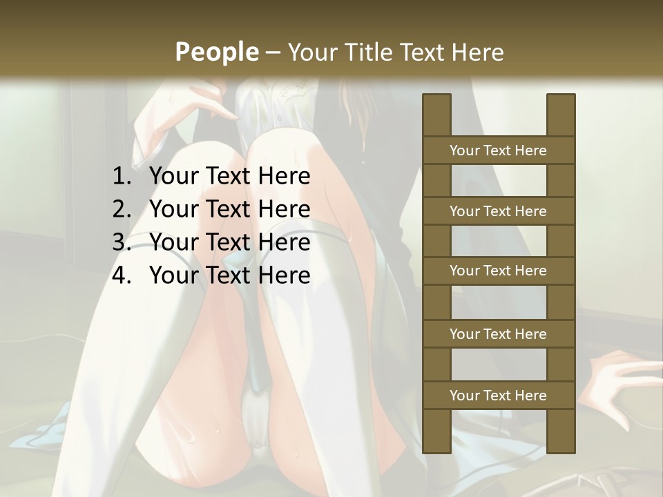 A Girl Sitting On The Floor With Her Legs Crossed PowerPoint Template