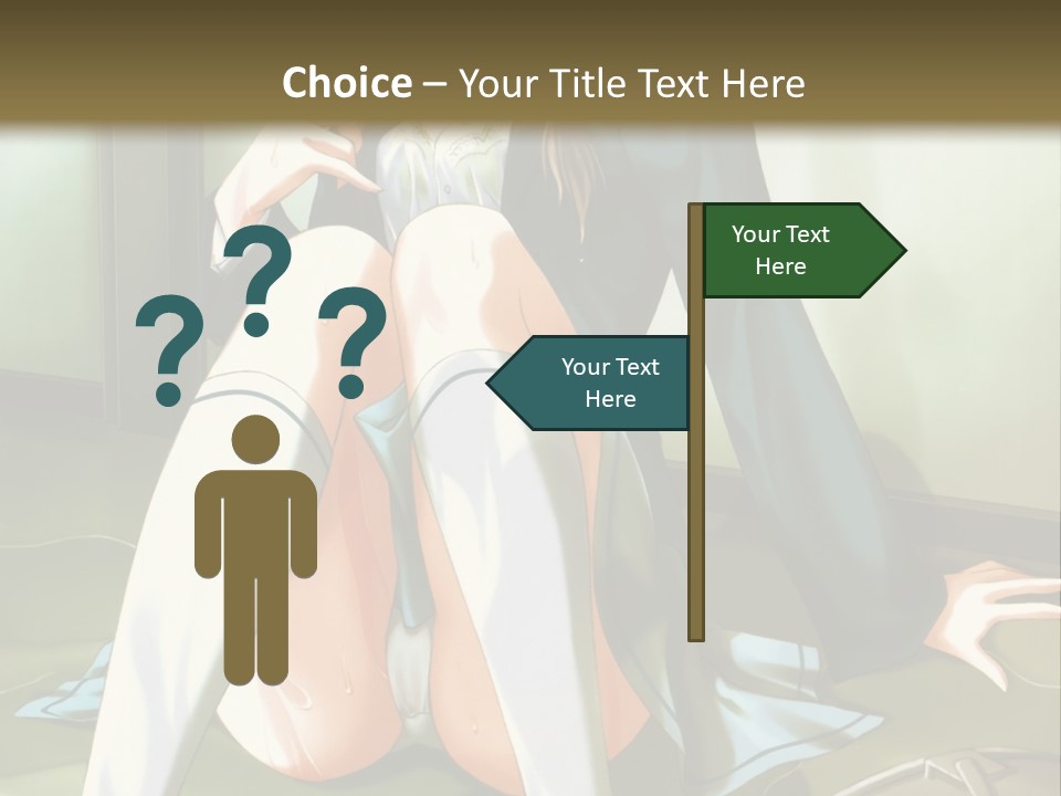 A Girl Sitting On The Floor With Her Legs Crossed PowerPoint Template