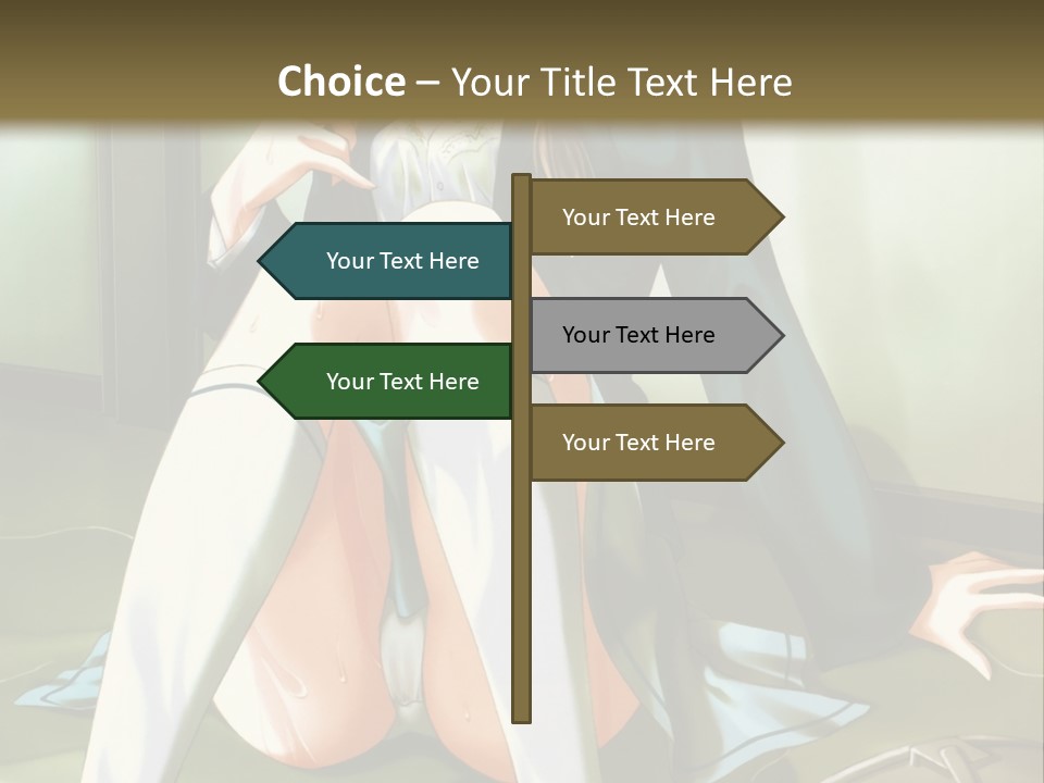 A Girl Sitting On The Floor With Her Legs Crossed PowerPoint Template