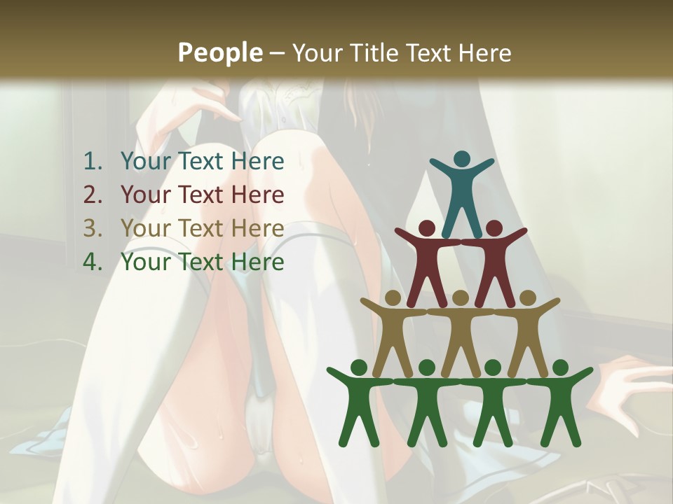 A Girl Sitting On The Floor With Her Legs Crossed PowerPoint Template