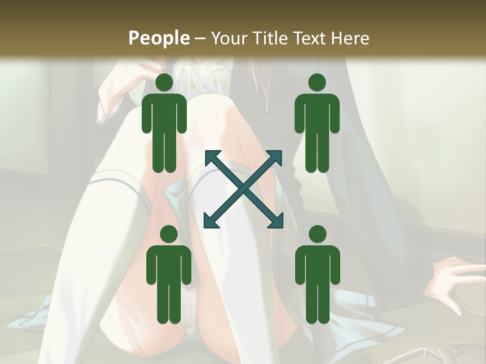 A Girl Sitting On The Floor With Her Legs Crossed PowerPoint Template