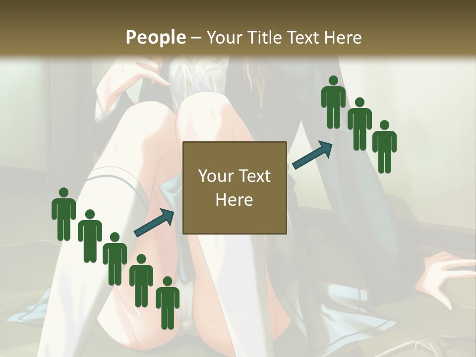 A Girl Sitting On The Floor With Her Legs Crossed PowerPoint Template