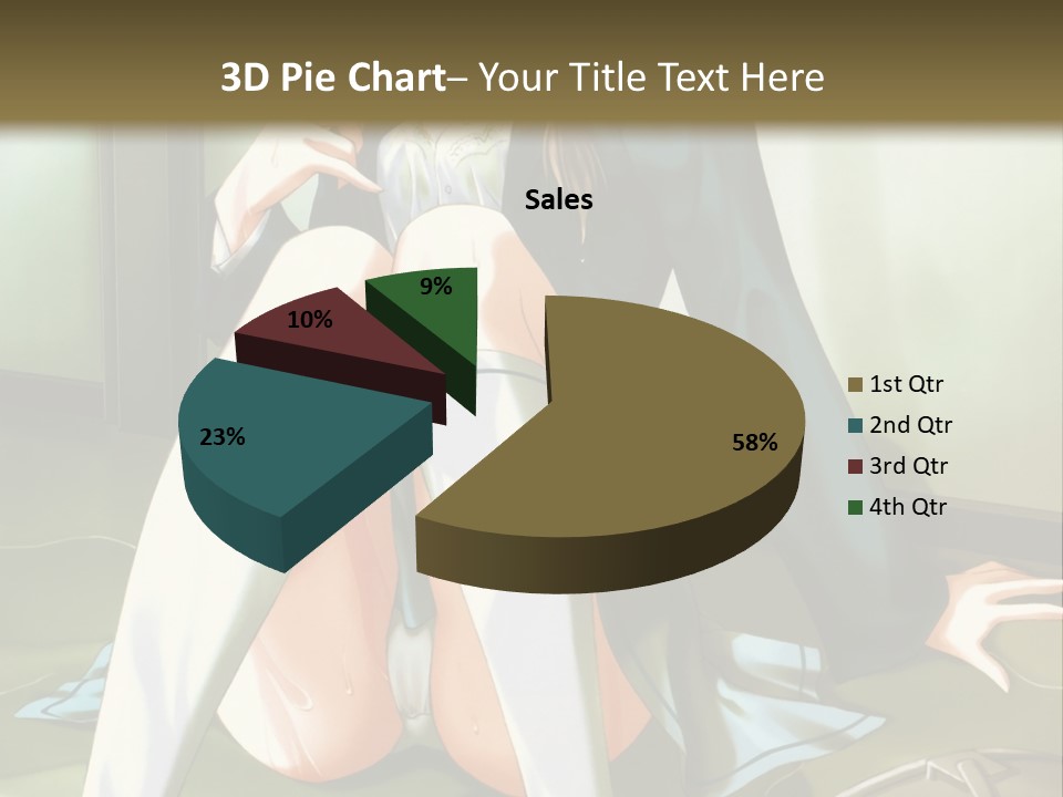 A Girl Sitting On The Floor With Her Legs Crossed PowerPoint Template