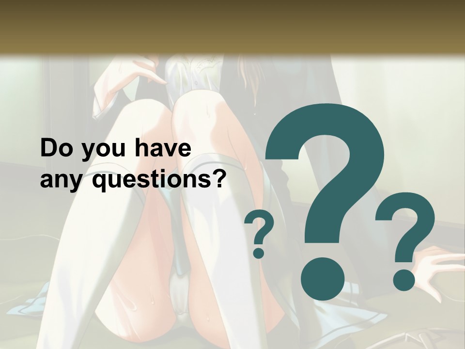 A Girl Sitting On The Floor With Her Legs Crossed PowerPoint Template