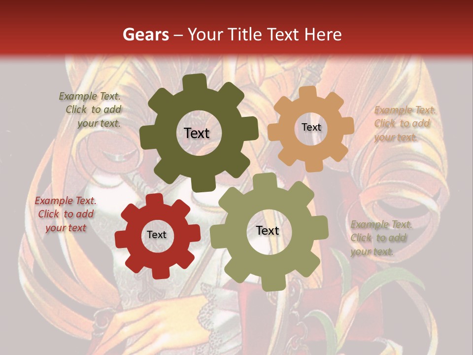 A Beautiful Woman With Flowers On Her Body Powerpoint Template PowerPoint Template