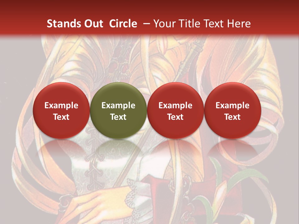 A Beautiful Woman With Flowers On Her Body Powerpoint Template PowerPoint Template