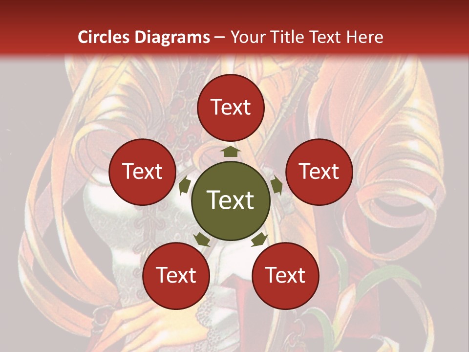 A Beautiful Woman With Flowers On Her Body Powerpoint Template PowerPoint Template