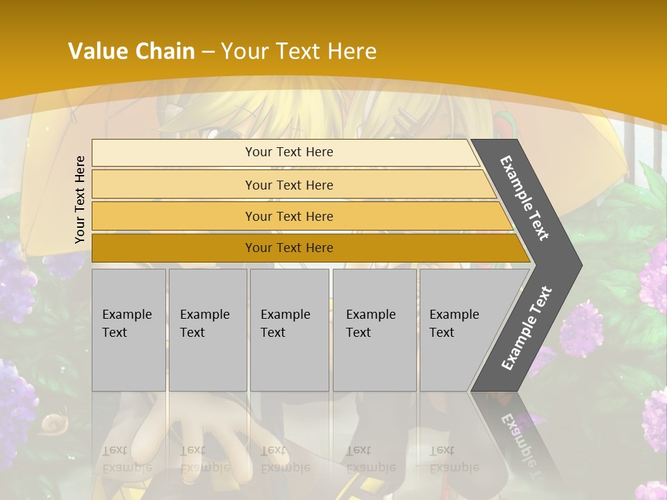 A Couple Of Anime Characters Holding Umbrellas PowerPoint Template
