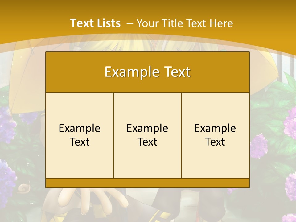 A Couple Of Anime Characters Holding Umbrellas PowerPoint Template
