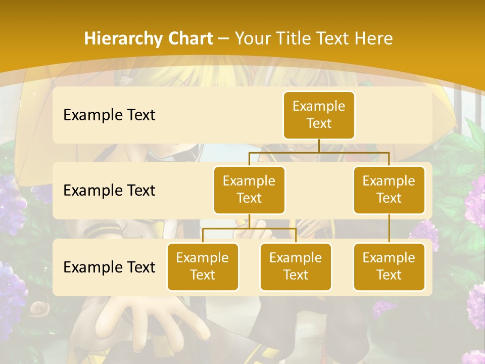 A Couple Of Anime Characters Holding Umbrellas PowerPoint Template