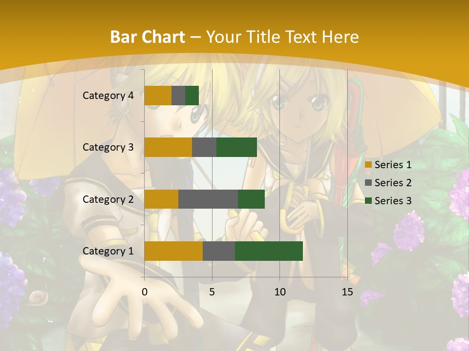 A Couple Of Anime Characters Holding Umbrellas PowerPoint Template