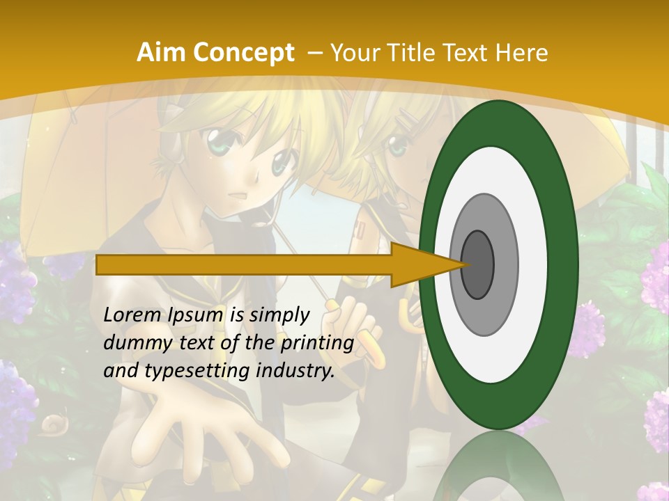 A Couple Of Anime Characters Holding Umbrellas PowerPoint Template