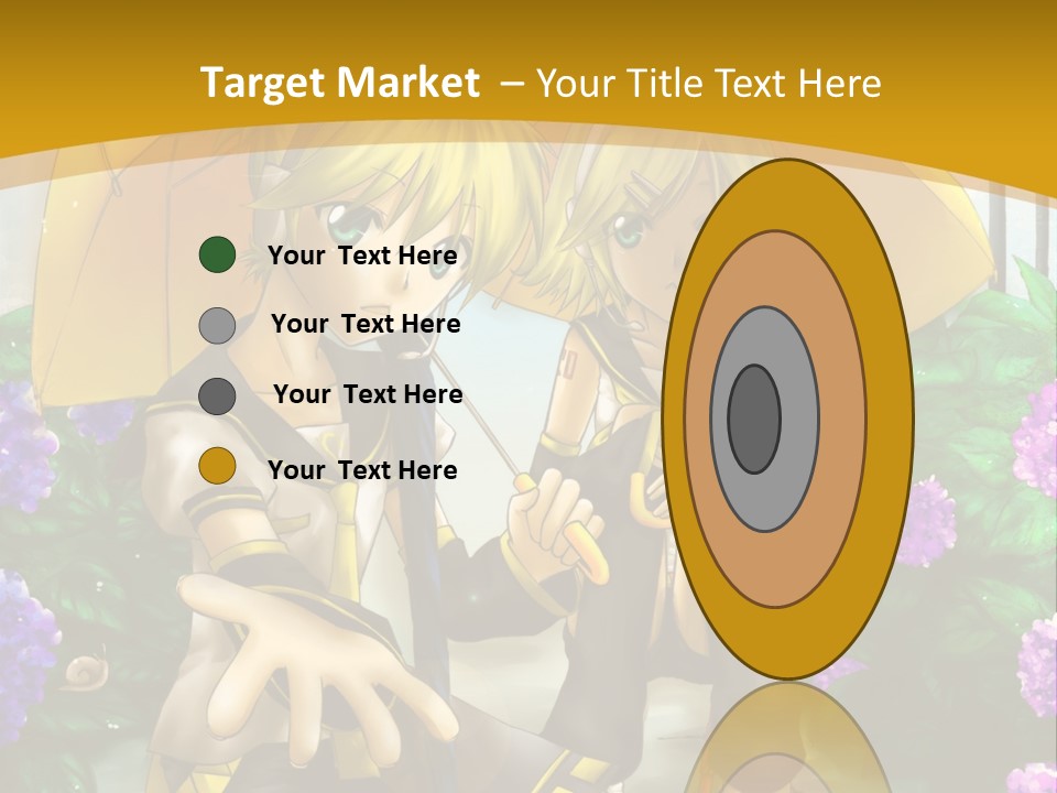 A Couple Of Anime Characters Holding Umbrellas PowerPoint Template