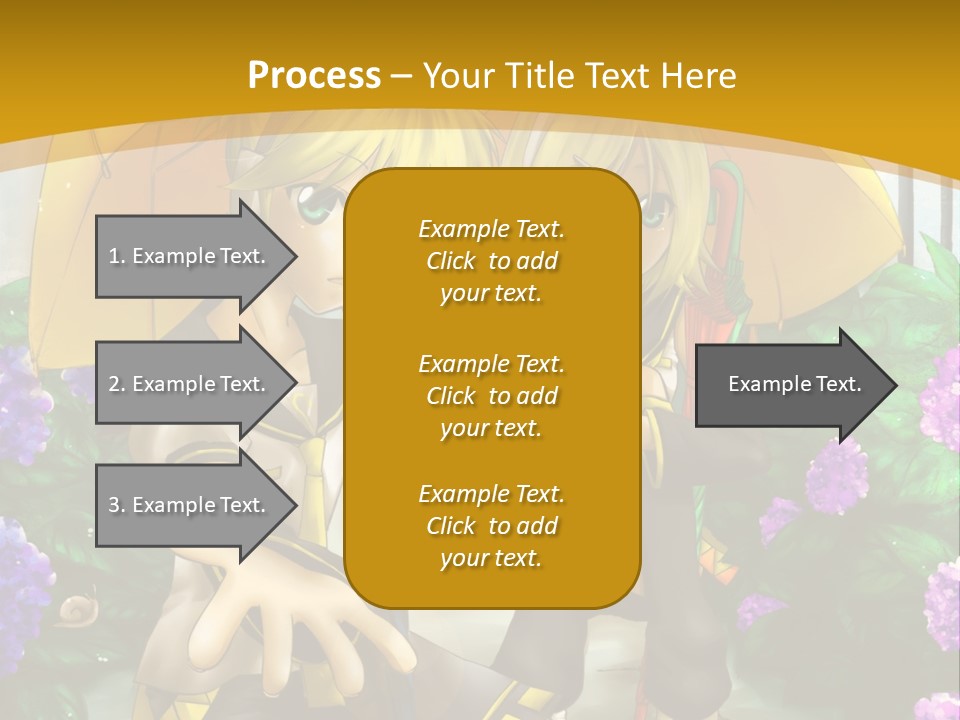 A Couple Of Anime Characters Holding Umbrellas PowerPoint Template