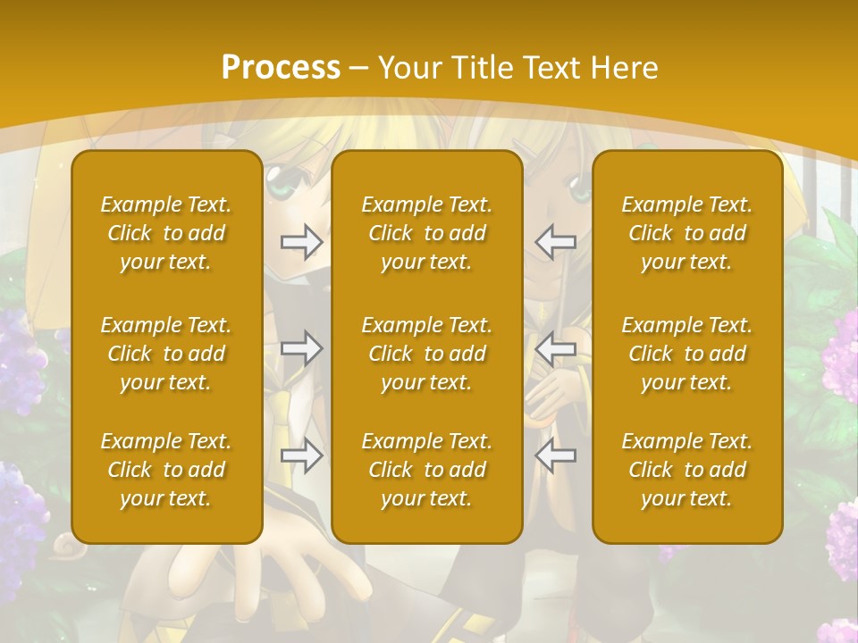A Couple Of Anime Characters Holding Umbrellas PowerPoint Template