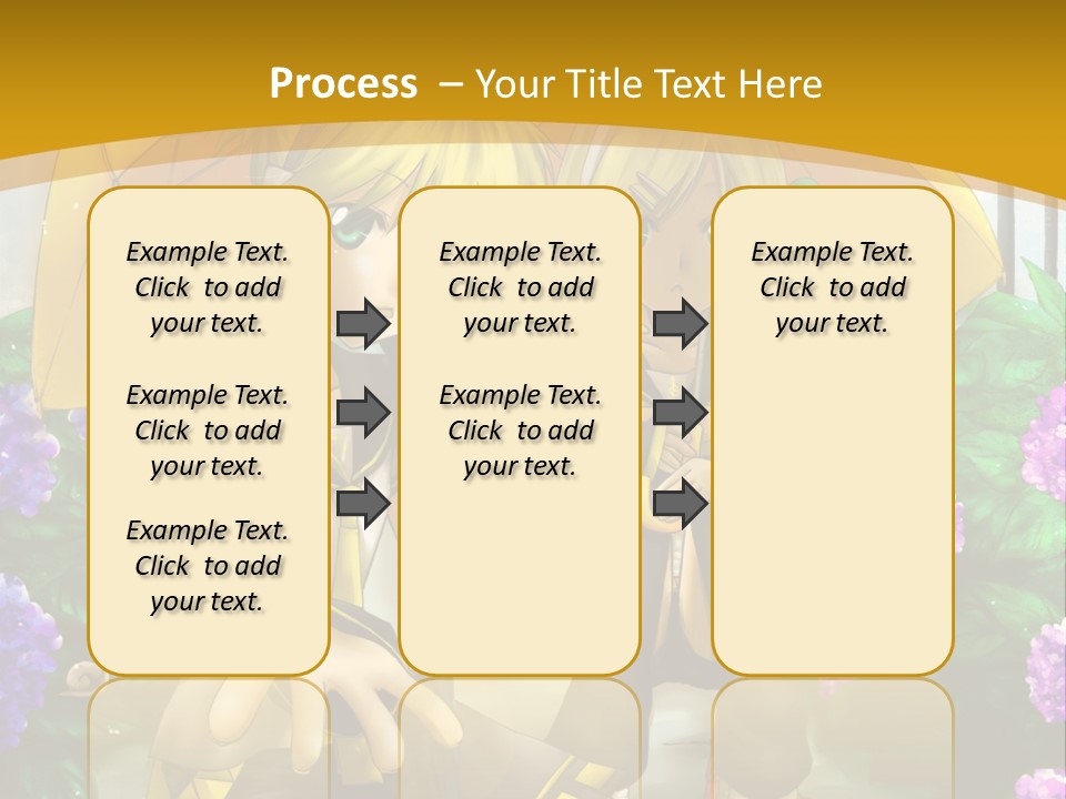 A Couple Of Anime Characters Holding Umbrellas PowerPoint Template