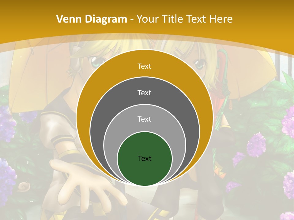 A Couple Of Anime Characters Holding Umbrellas PowerPoint Template