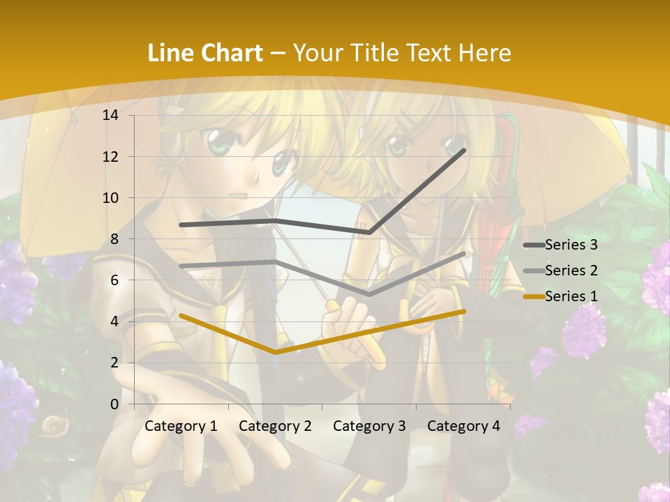A Couple Of Anime Characters Holding Umbrellas PowerPoint Template