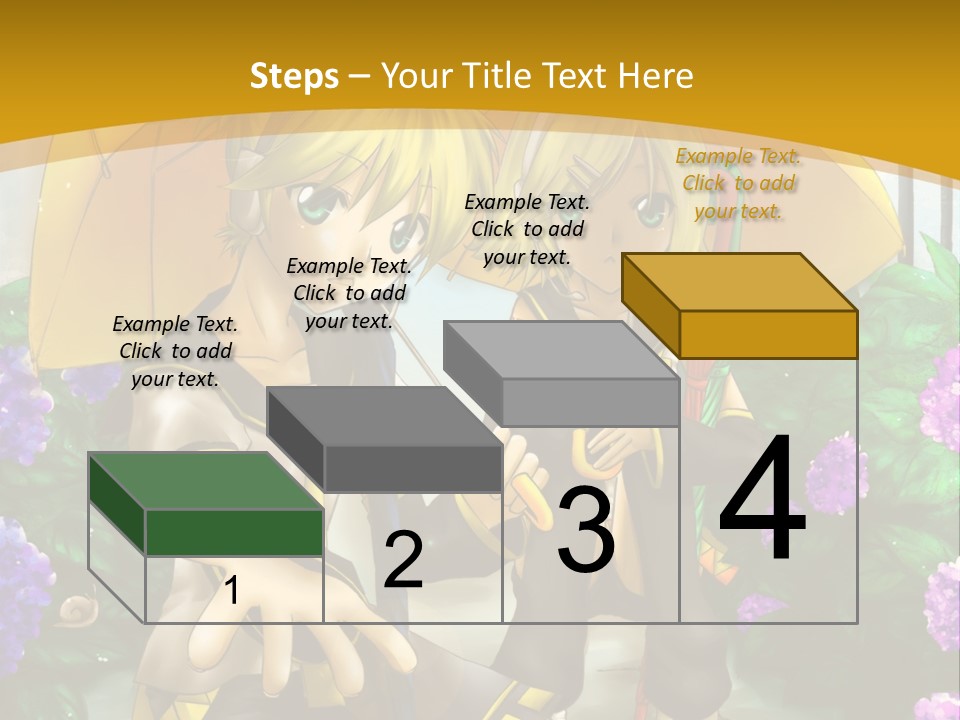 A Couple Of Anime Characters Holding Umbrellas PowerPoint Template