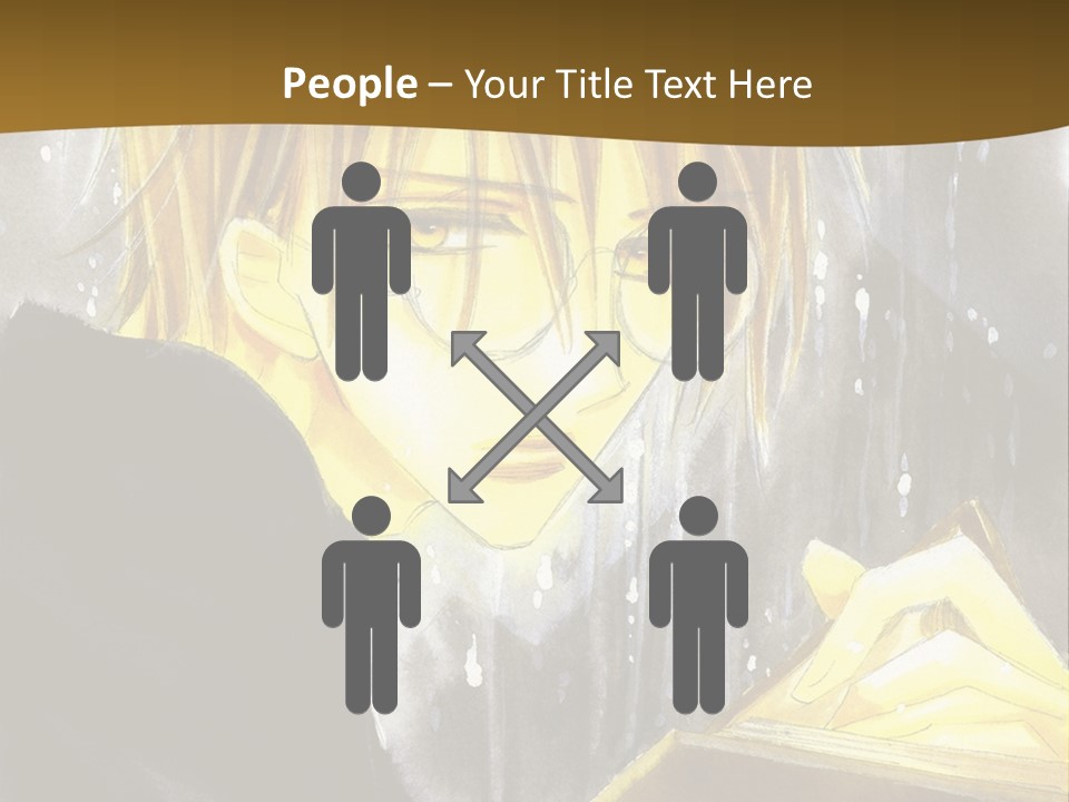 A Man With Glasses Is Holding A Book PowerPoint Template