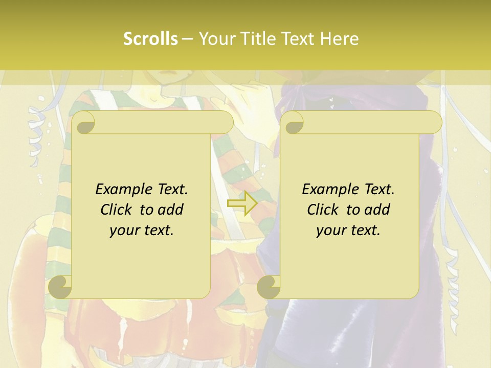 A Couple Of People Standing Next To Each Other PowerPoint Template