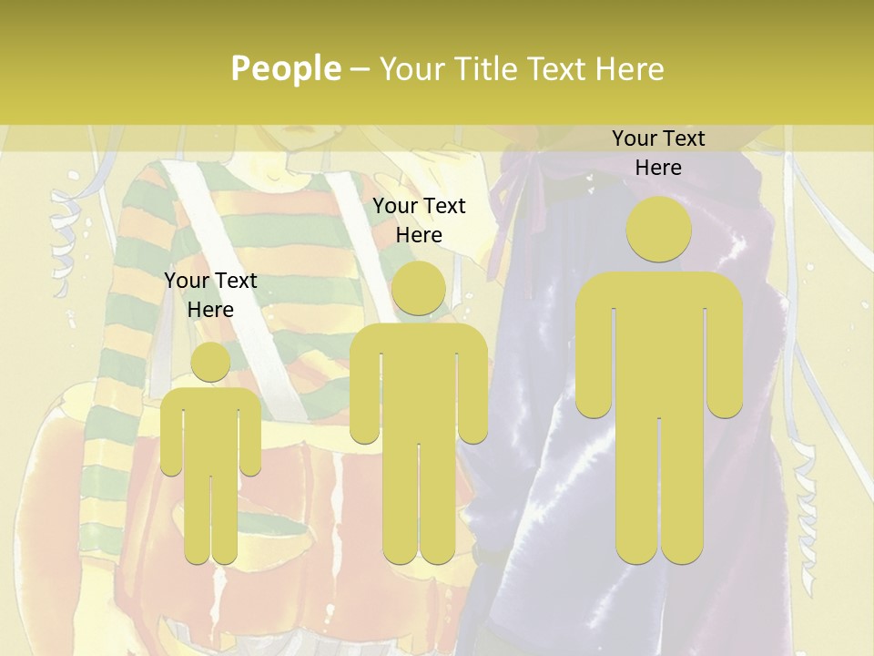 A Couple Of People Standing Next To Each Other PowerPoint Template