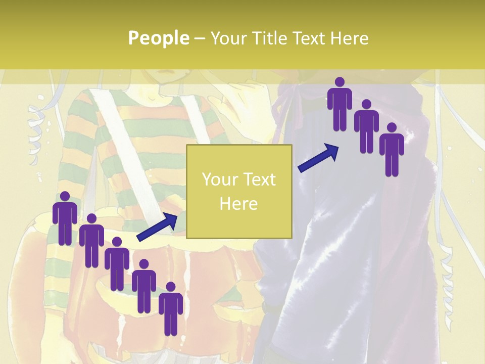 A Couple Of People Standing Next To Each Other PowerPoint Template