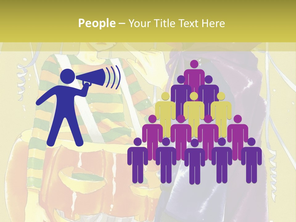 A Couple Of People Standing Next To Each Other PowerPoint Template