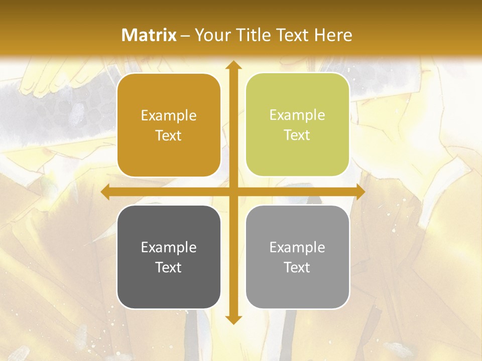 A Man In A Yellow Jacket Is Holding A Knife PowerPoint Template